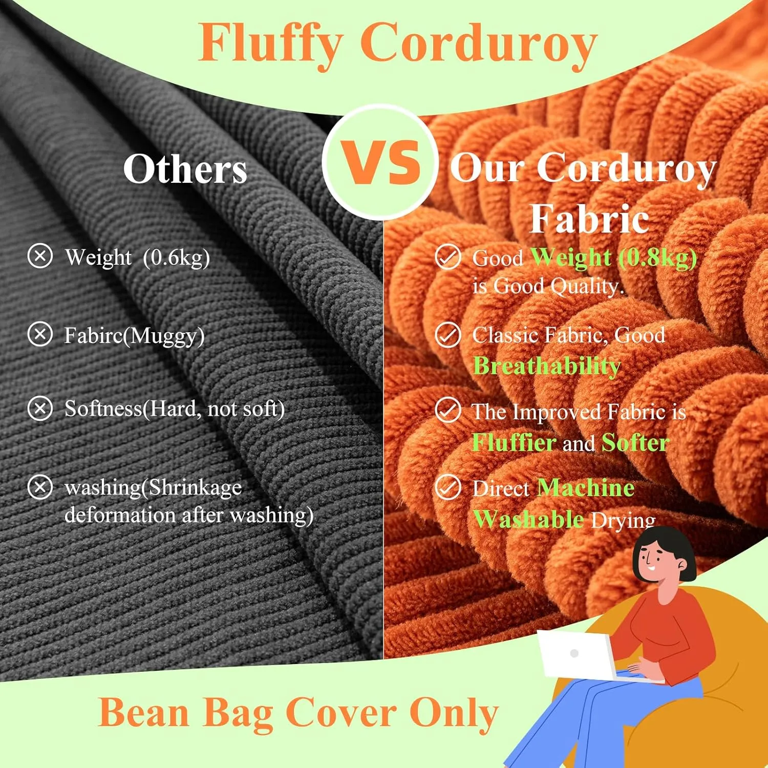 Bean Bag Chairs Cover - No Filler, Storage for Stuffed Animals & Plush Toys - Kids, Adults & Teens - Red, Small (32 * 28 in) Bean Bags