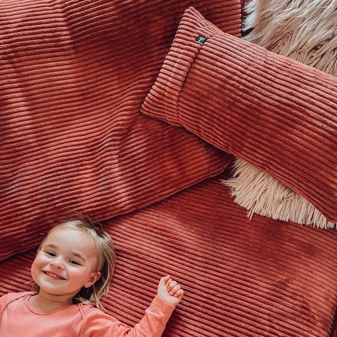 Bean Bag Chairs Cover - No Filler, Storage for Stuffed Animals & Plush Toys - Kids, Adults & Teens - Red, Small (32 * 28 in) Bean Bags