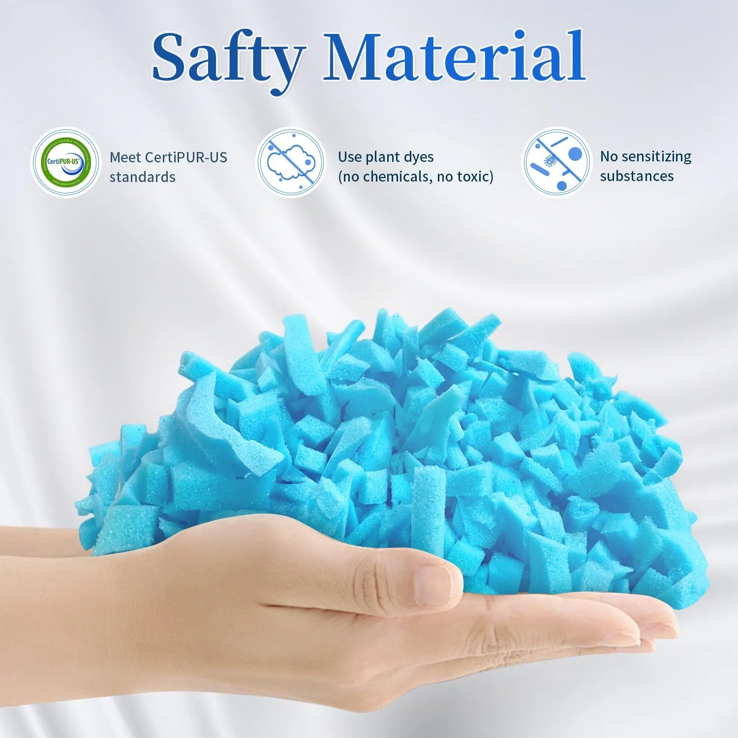 Bean Bag Filler, 10lbs Shredded Memory Foam Filling, Soft Pillow Stuffing Bean Bag Refill Foam for Couch, Cushion, Stuffed Animals, Dog Bed, Arts Crafts