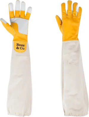 Bees & Co V57 Goatskin Beekeeper Gloves with Extended Sleeves