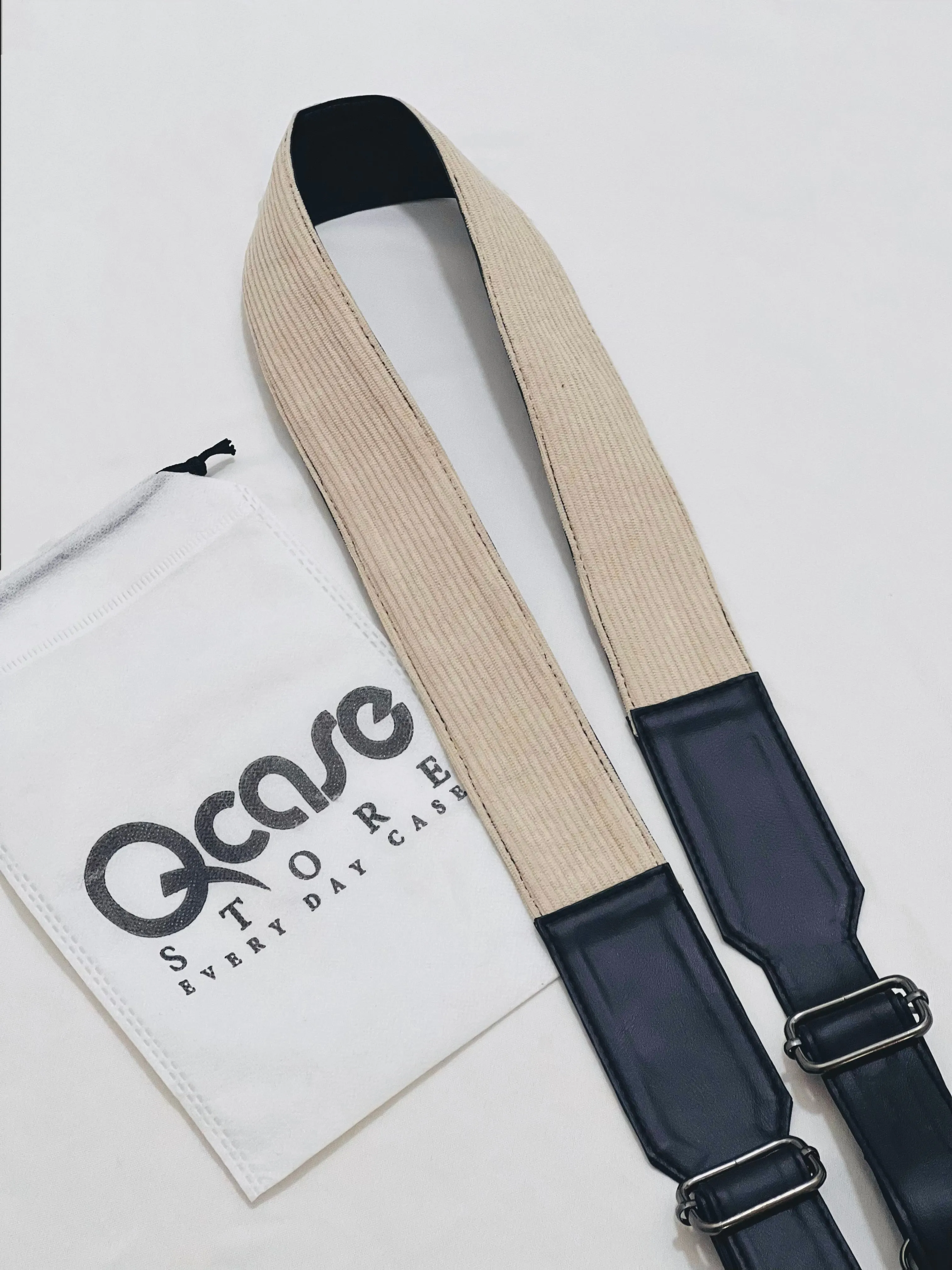 Beige Velvet Handle