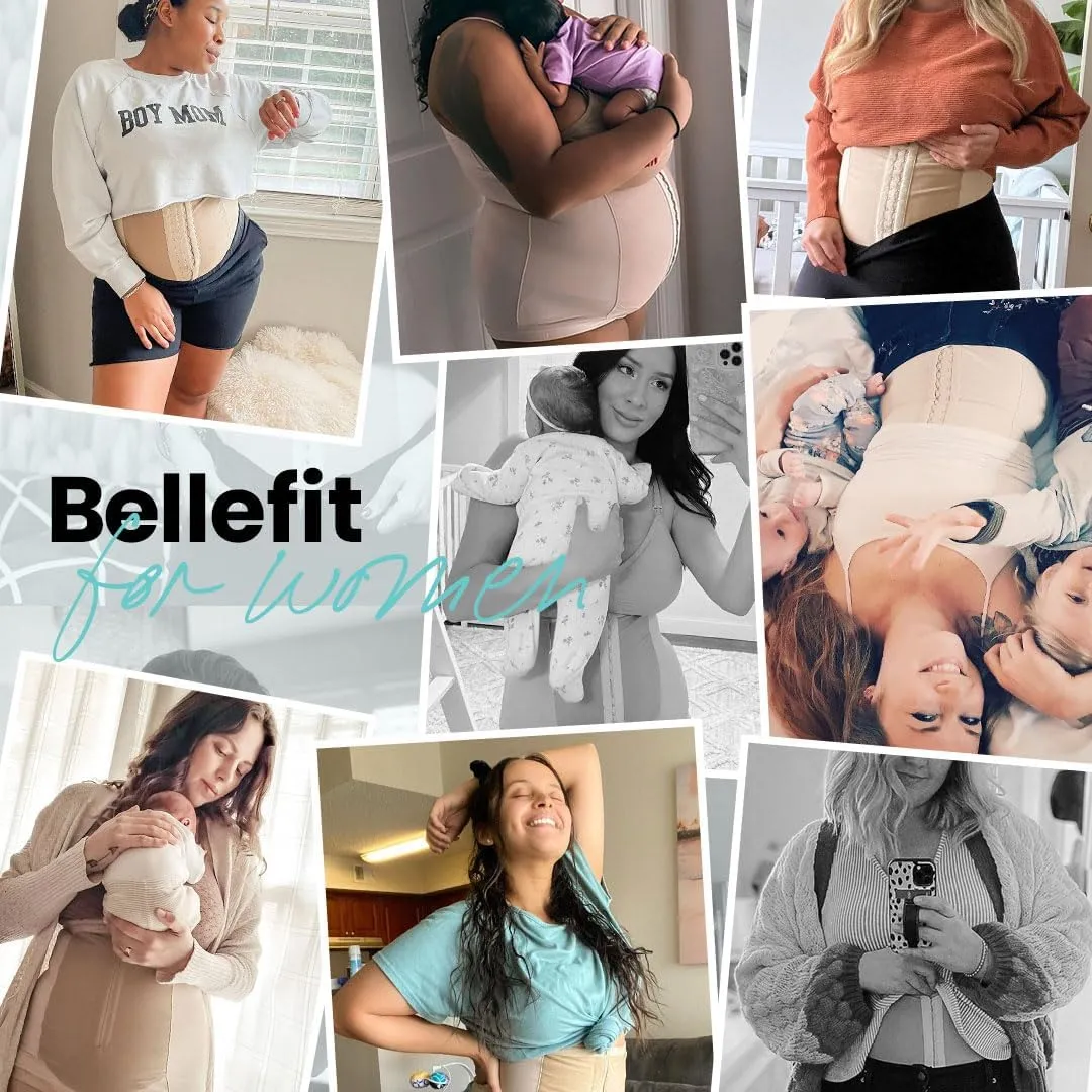Bellefit Girdle with Side Zipper Natural Birth Compression Garment, Postpartum Essentials