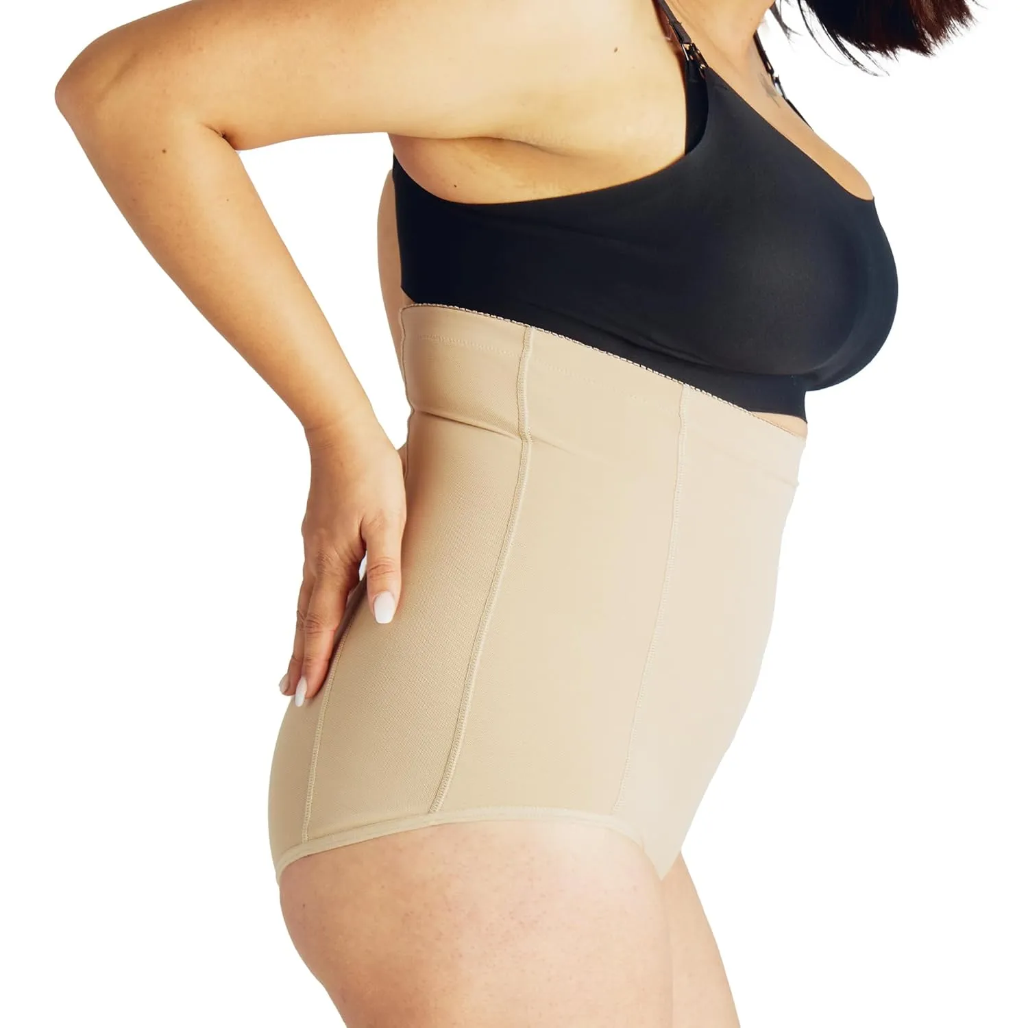 Belly Bandit Postpartum Sculpting Girdle - Postpartum Belly Band to Support & Compress your Belly, Waist & Hips - Waist Corset for Core & Back Support - Small, Nude