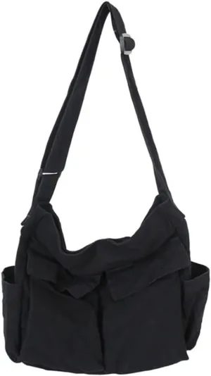 BESTYASH Canvas Messenger Bag Crossbody Shoulder Bag Outdoor Satchel Bag Ladies Shoulder Bag for Women Girl Men