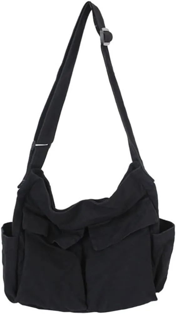 BESTYASH Canvas Messenger Bag Crossbody Shoulder Bag Outdoor Satchel Bag Ladies Shoulder Bag for Women Girl Men