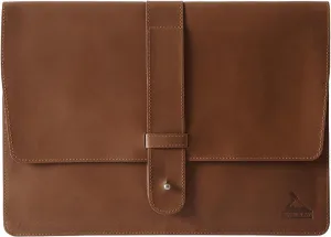 BEVEL & AWL 100% Full Grain Cow Leather Laptop Sleeve for 14 Inch Pro & Air Models, Tan, Unisex-Adults, Apple Laptop Owners, Tech Enthusiasts