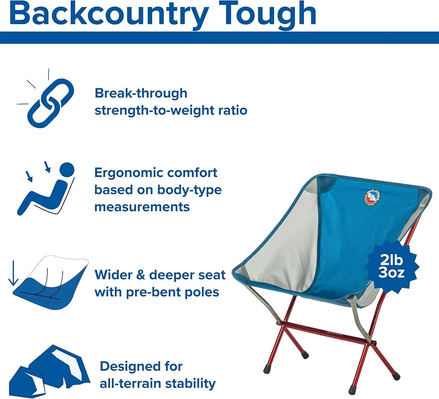 Big Agnes Mica Basin Chair- Ultralight, Portable Chair for Camping and Backpacking
