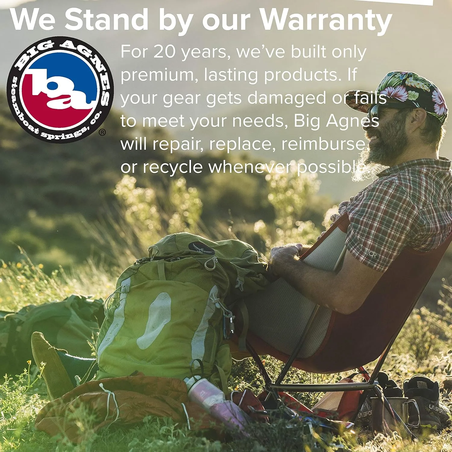 Big Agnes Mica Basin Chair- Ultralight, Portable Chair for Camping and Backpacking