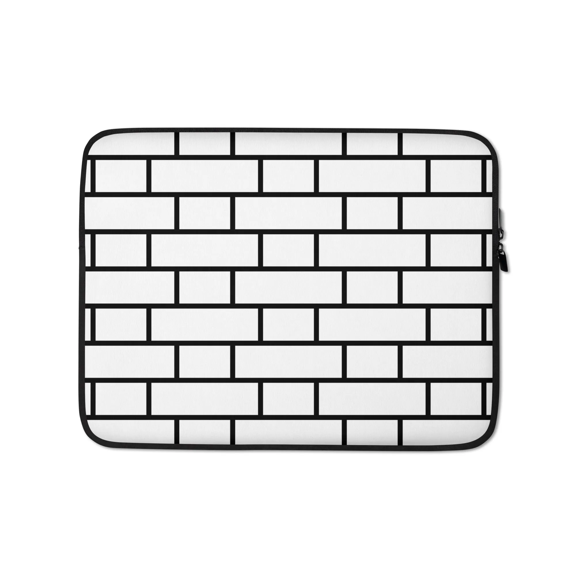 Black & White Flemish Bond Brick Hatch Laptop Sleeves