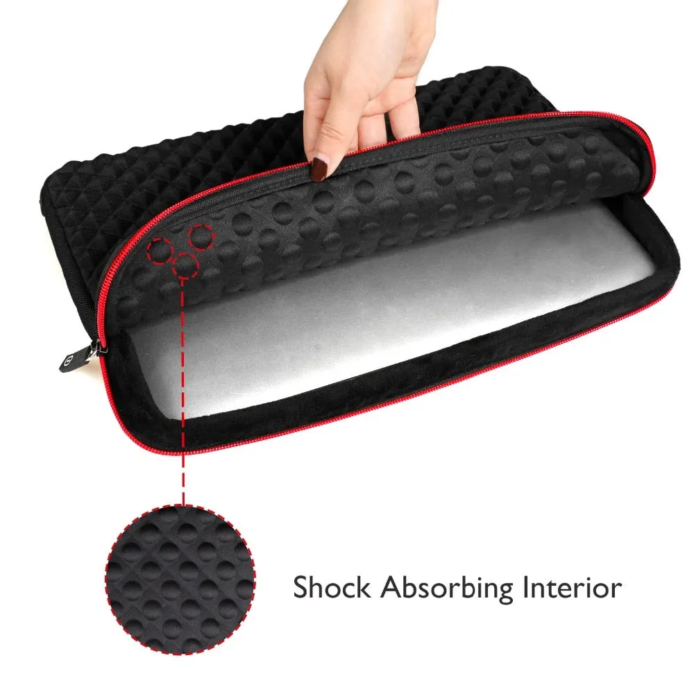 Black Plaid Laptop Case17-inch