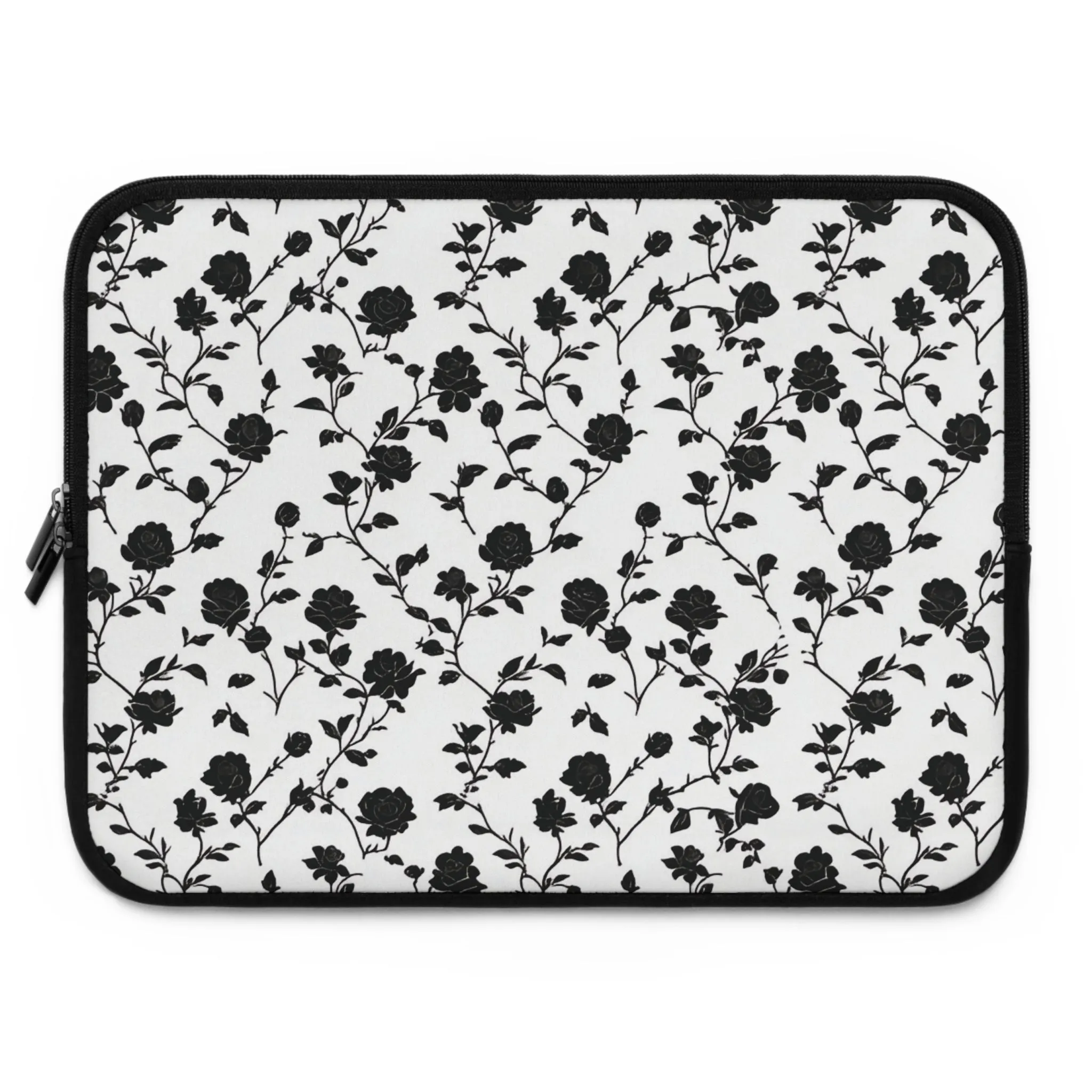 Black Rose Laptop Protection Sleeve