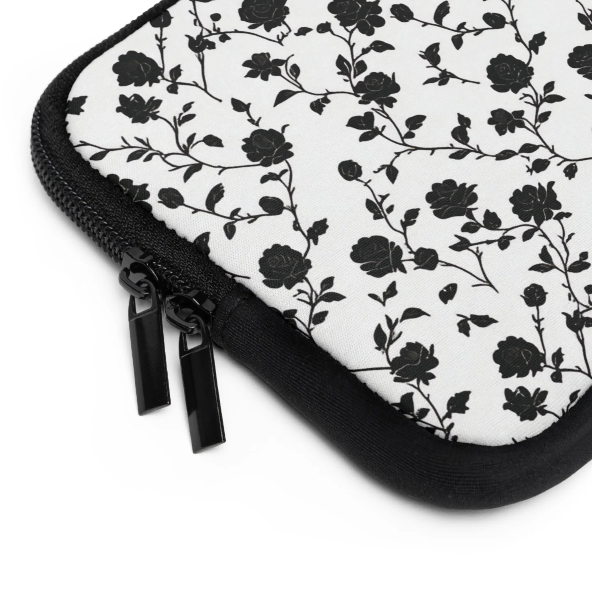 Black Rose Laptop Protection Sleeve