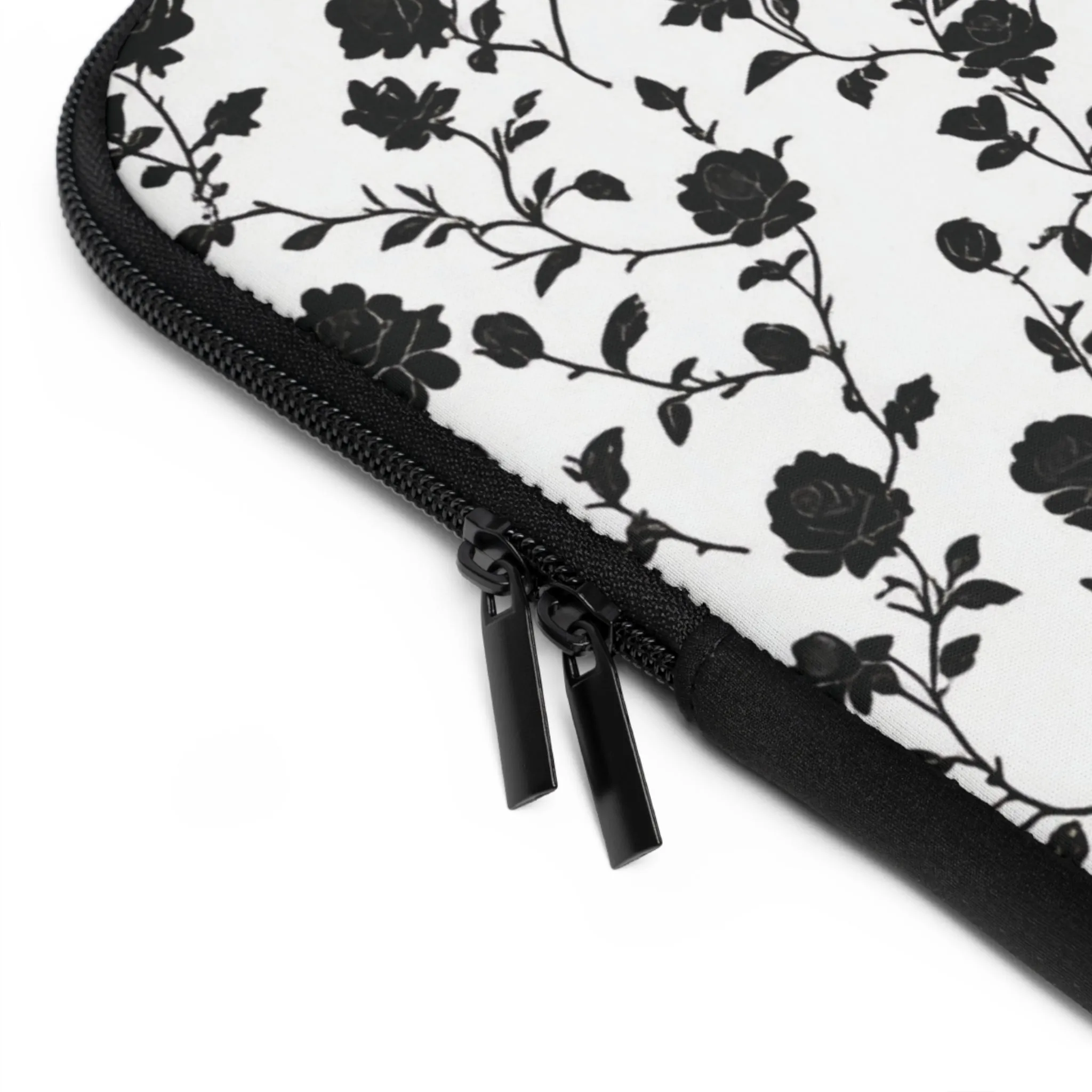 Black Rose Laptop Protection Sleeve