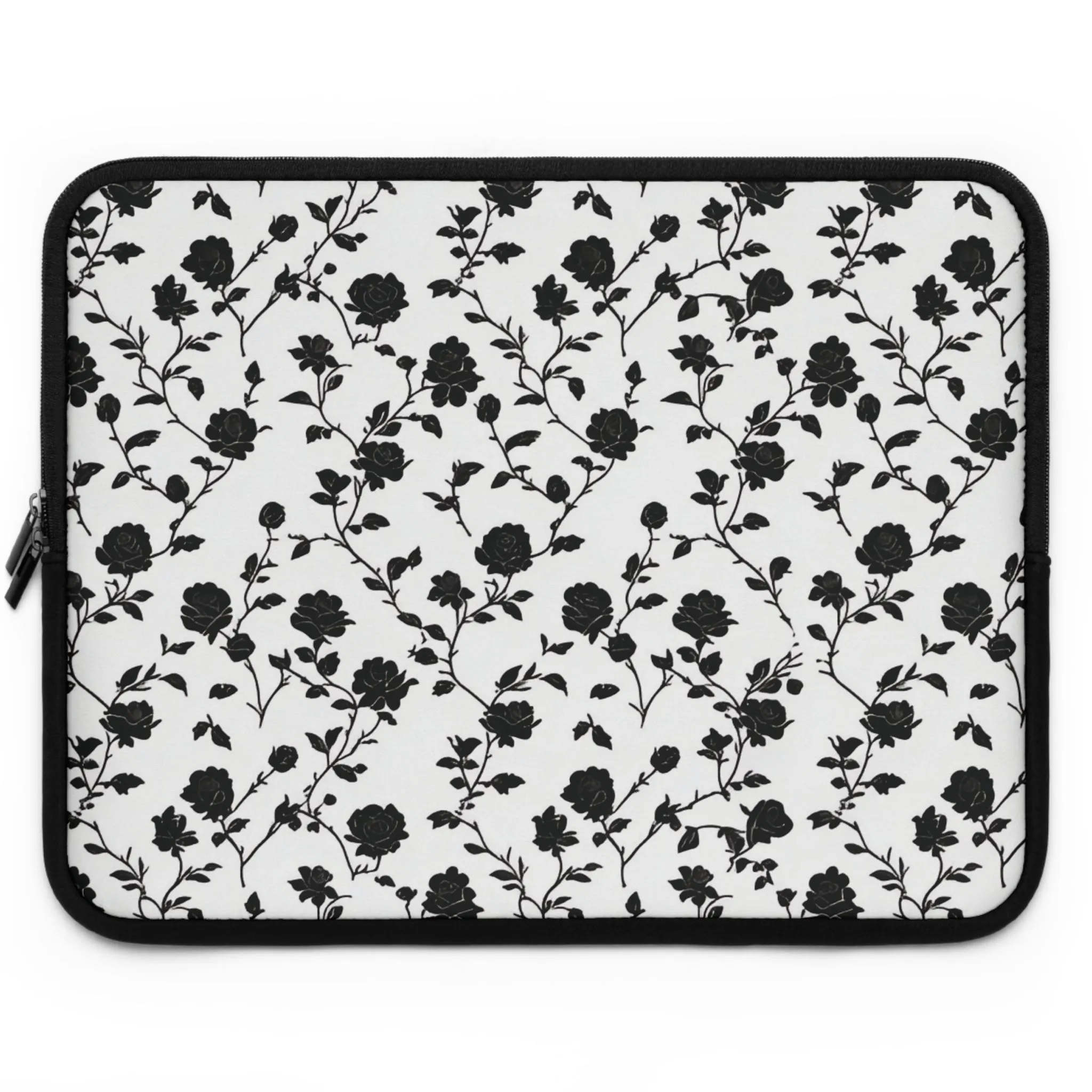 Black Rose Laptop Protection Sleeve