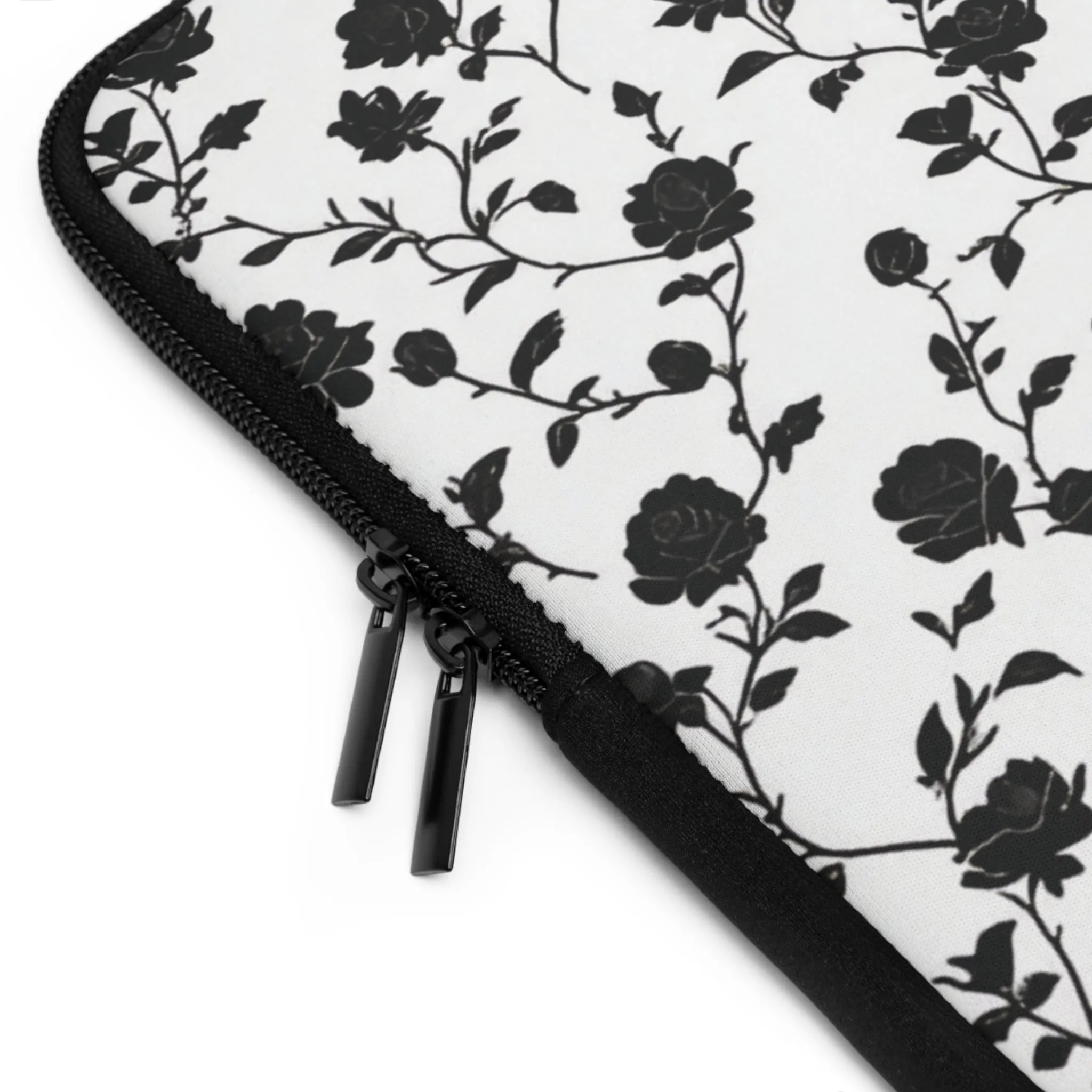 Black Rose Laptop Protection Sleeve