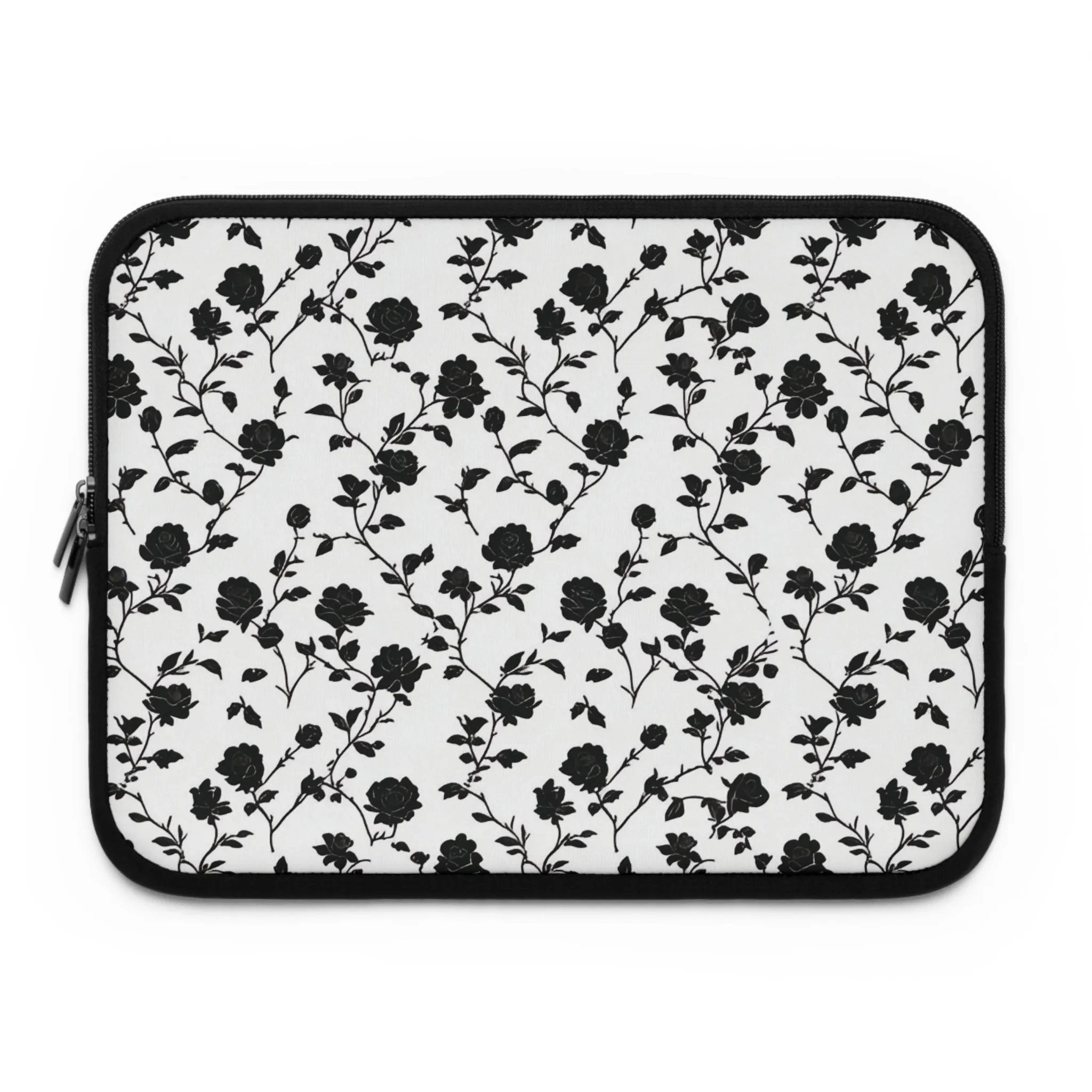 Black Rose Laptop Protection Sleeve
