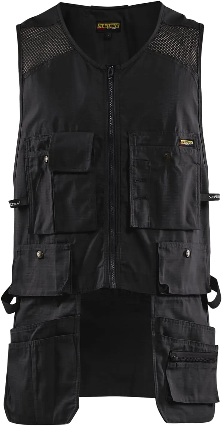 Blaklader Men's RipStop Kangaroo Mesh Work Vest with Utility Pockets