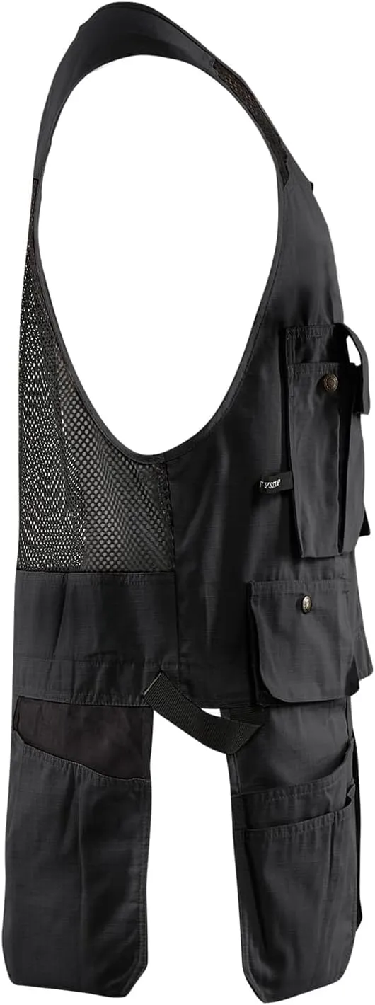 Blaklader Men's RipStop Kangaroo Mesh Work Vest with Utility Pockets