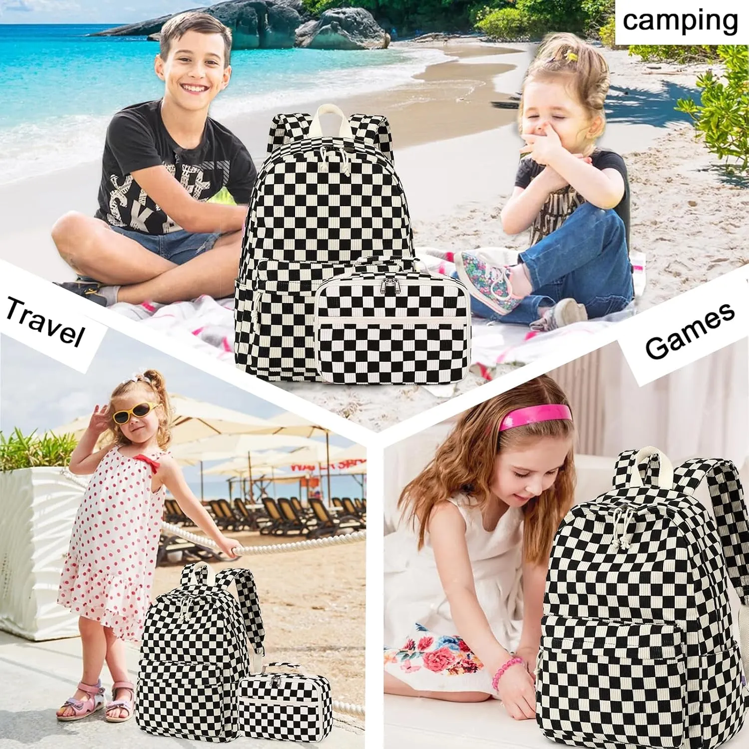 Bluboon Backpack for Girls Kids Preschool Backpack with Lunch Box Kindergarten Bookbag Toddler School Bags Set