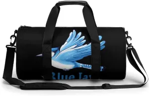 Blue Jay Bird Unisex Gym Bag Travel Duffel Bags Overnight Sport Tote with Compartment for Weekender Vacation