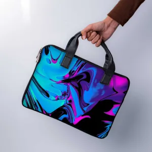Blue Mercury Laptop Sleeve With Handle