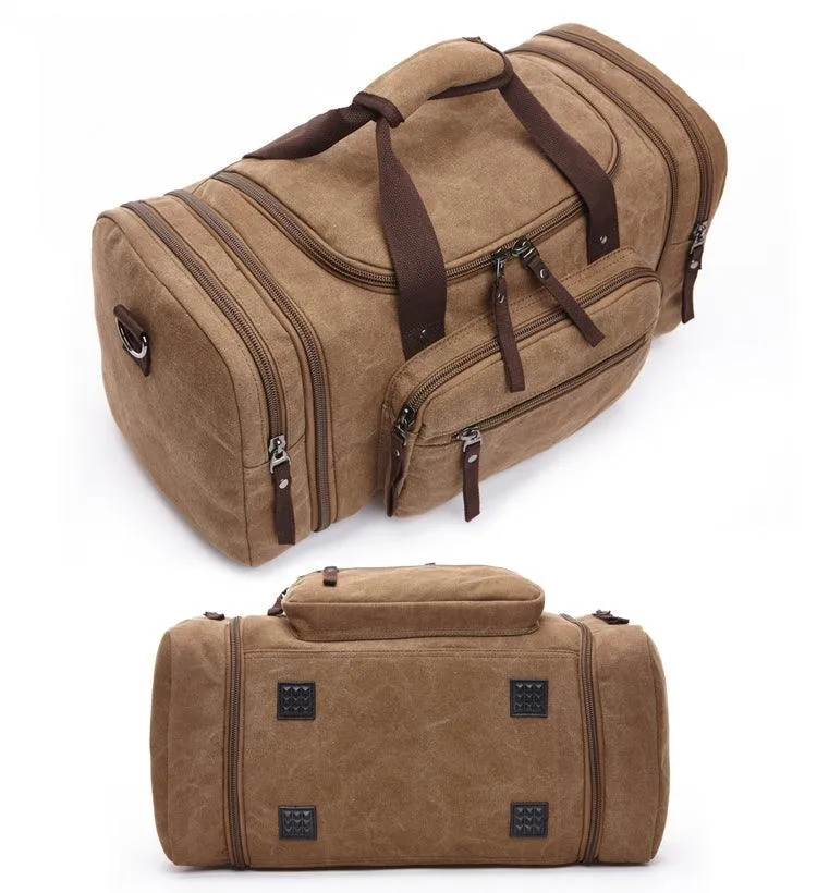 BlueVintage Canvas Gym Duffel unisex Travel Tote Bag