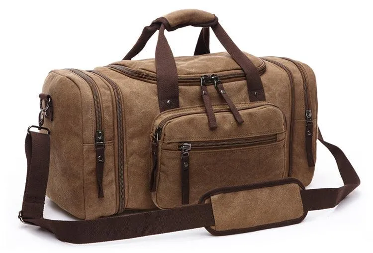 BlueVintage Canvas Gym Duffel unisex Travel Tote Bag
