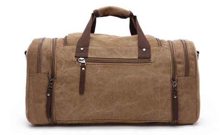 BlueVintage Canvas Gym Duffel unisex Travel Tote Bag