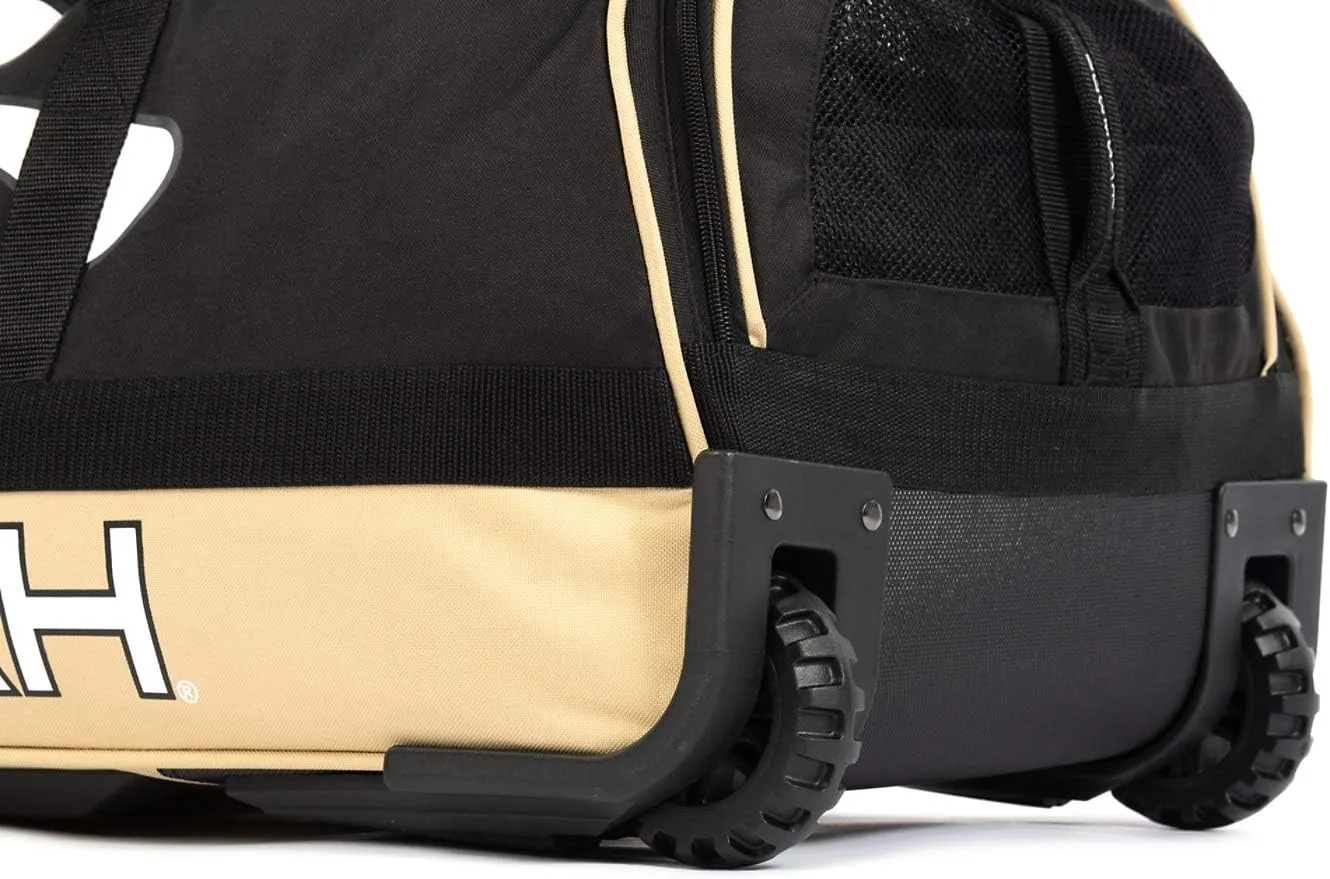 Boombah Brute Rolling Bat Bag - 35" x 15" x 12-1/2" - Multiple Color Options - Holds 4 Bats and Room for Gear - Wheeled Bag