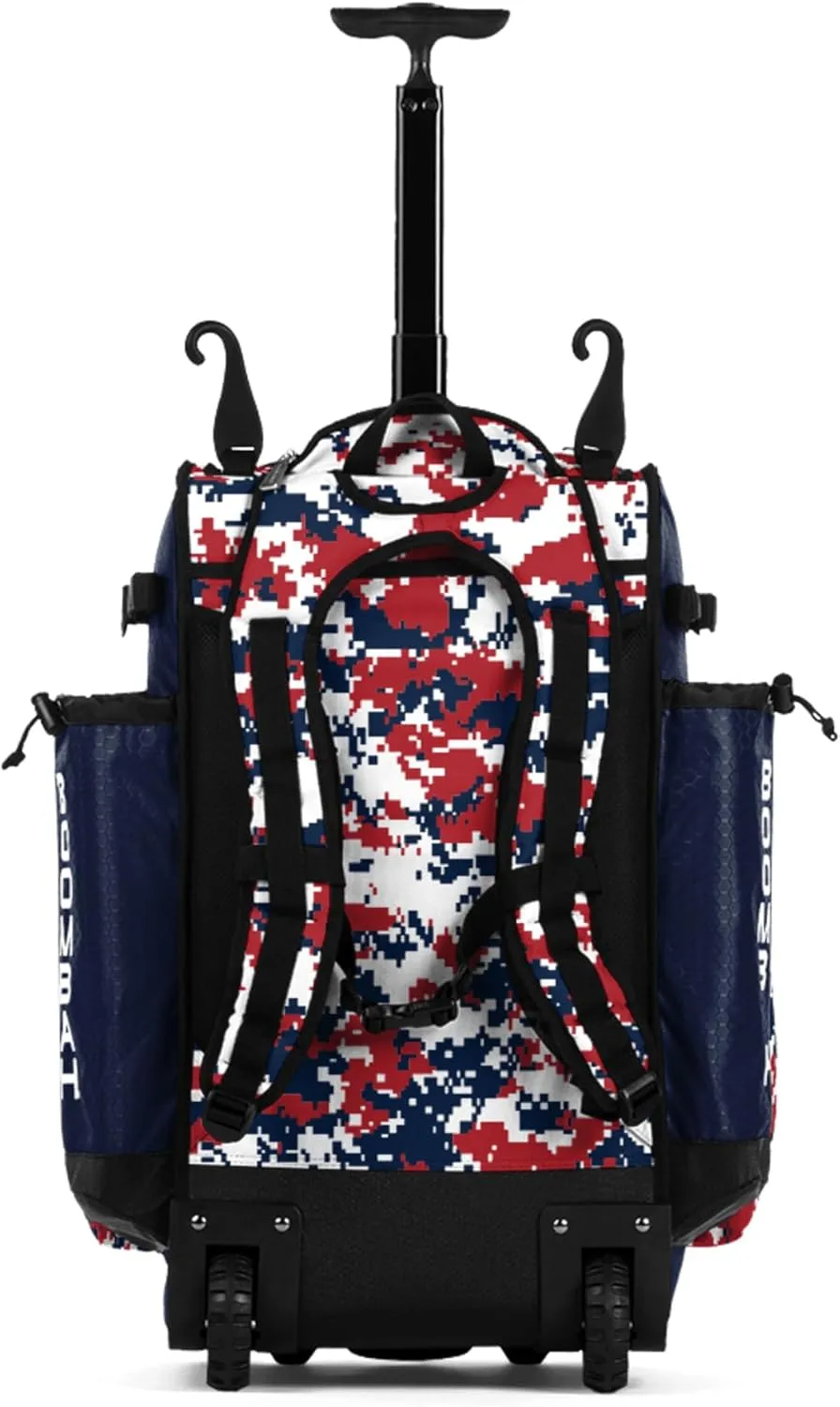 Boombah Superpack Hybrid Rolling Bat Bag Digital Camo - Multiple Colors - Wheeled & Backpack Version