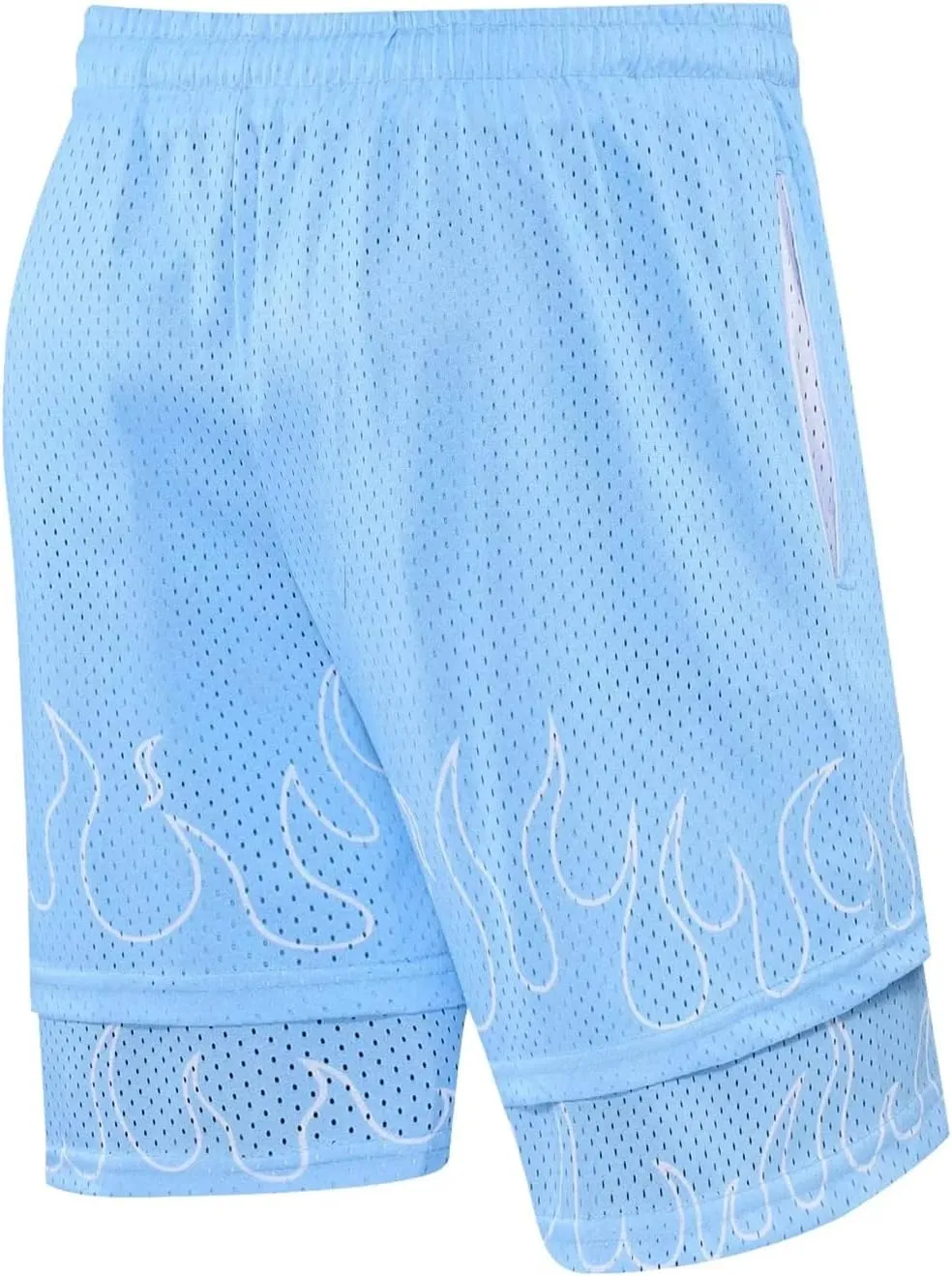 BOOMLEMON Men's Basketball Shorts Gym Workout Athletic Running Shorts Mesh Graphic Print Casual Short Pants