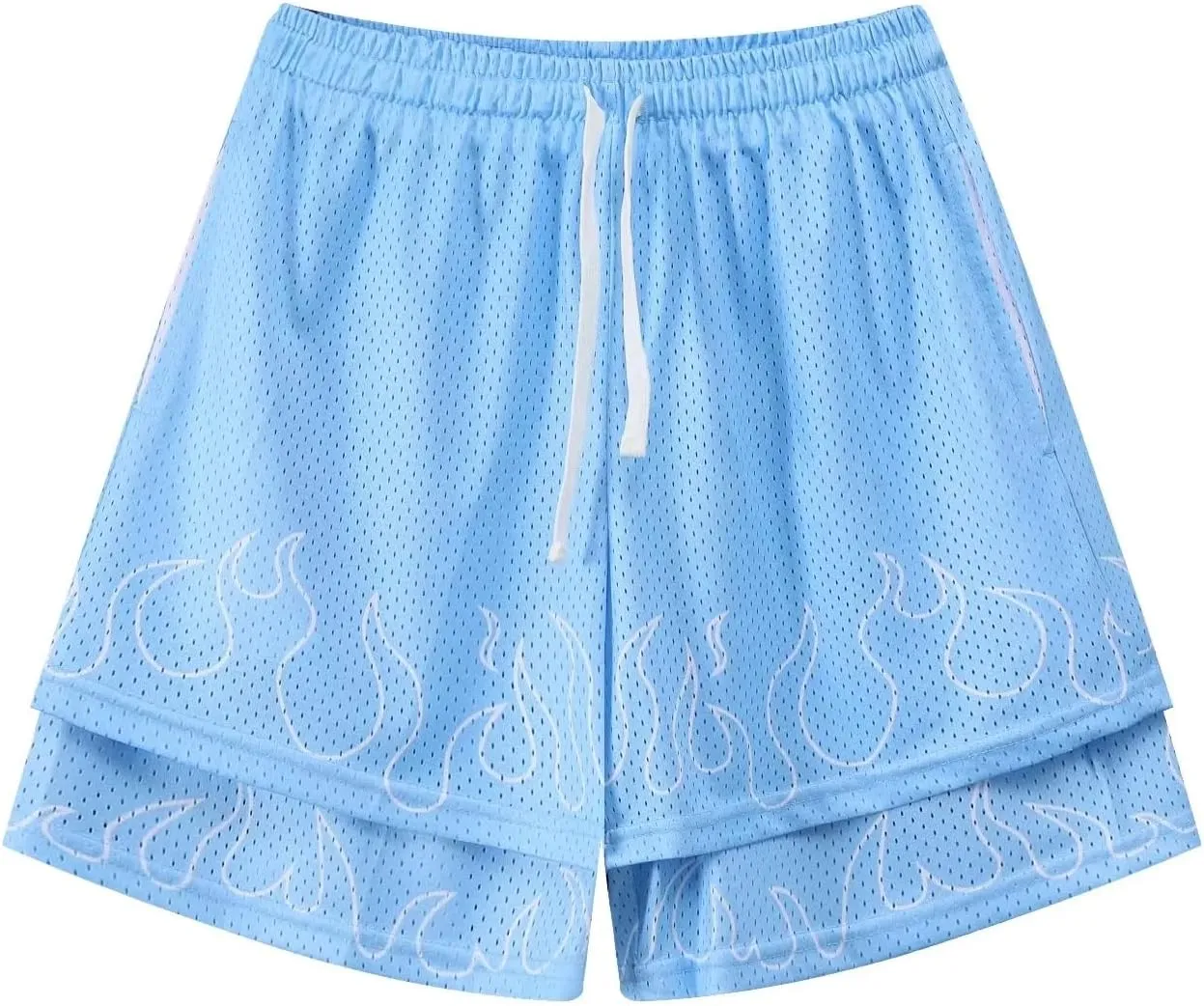 BOOMLEMON Men's Basketball Shorts Gym Workout Athletic Running Shorts Mesh Graphic Print Casual Short Pants
