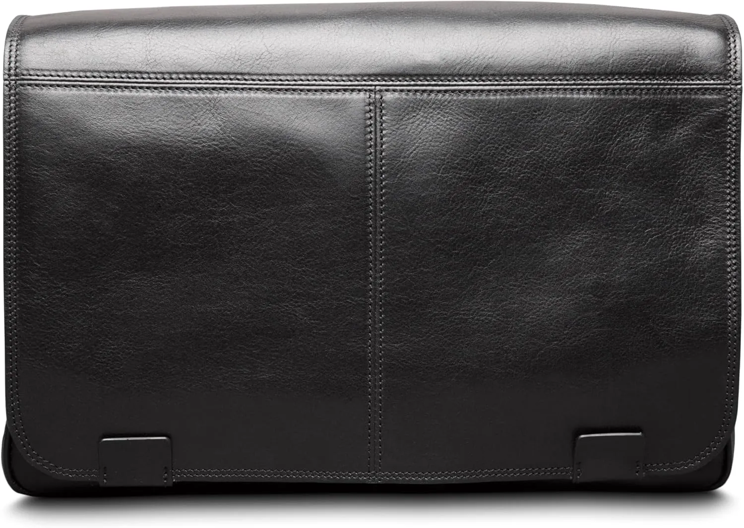 Bosca Dolce Mens Leather Laptop Bag - Full-Size Genuine Italian Leather Work Briefcase Bag for Men - Computer or Laptop/Tablet Pockets RFID-Blocking Pocket, Trolley Strap Black