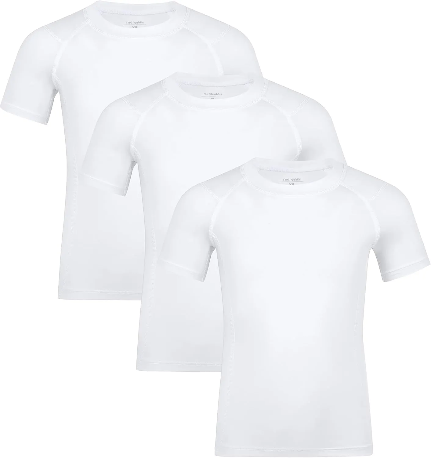 Boy Girls Compression Shirt Short Sleeve Youth Basketball Undershirt Kids Quick Dry Athletic Base Layer T-Shirt