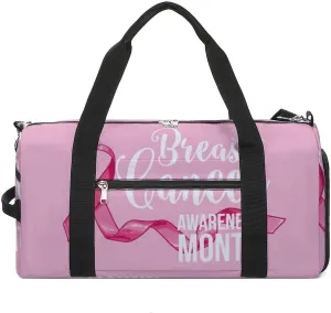 Breast Cancer Awareness Gym Duffle Bag Waterproof Travel Bag Small for Sports and Weekend Getaway