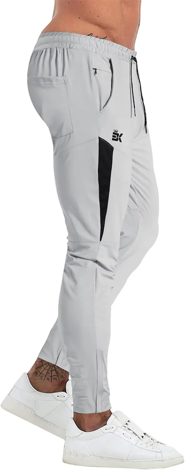 BROKIG Mens Tapered Gym Joggers,Men's Lightweight Jogging Pants Quick Dry Casual Athletic Running Workout with Pockets