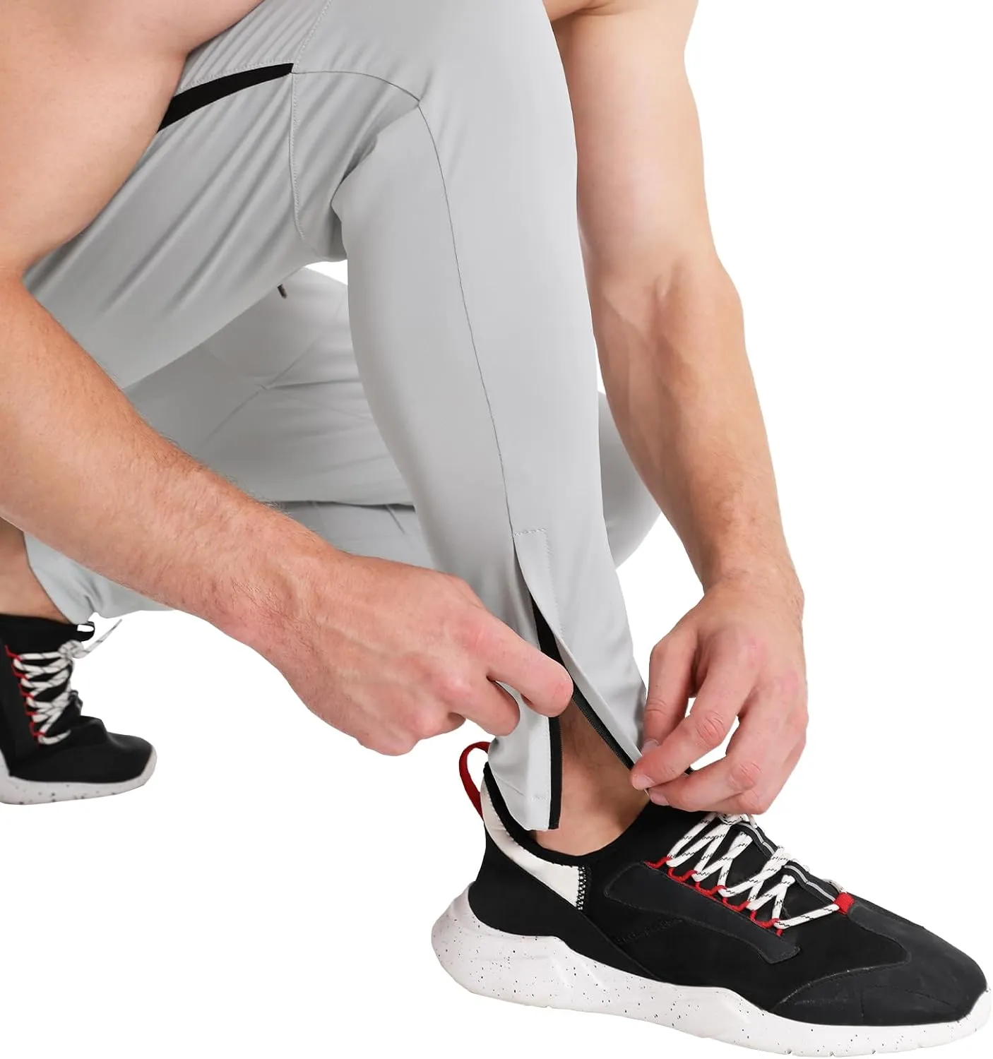 BROKIG Mens Tapered Gym Joggers,Men's Lightweight Jogging Pants Quick Dry Casual Athletic Running Workout with Pockets