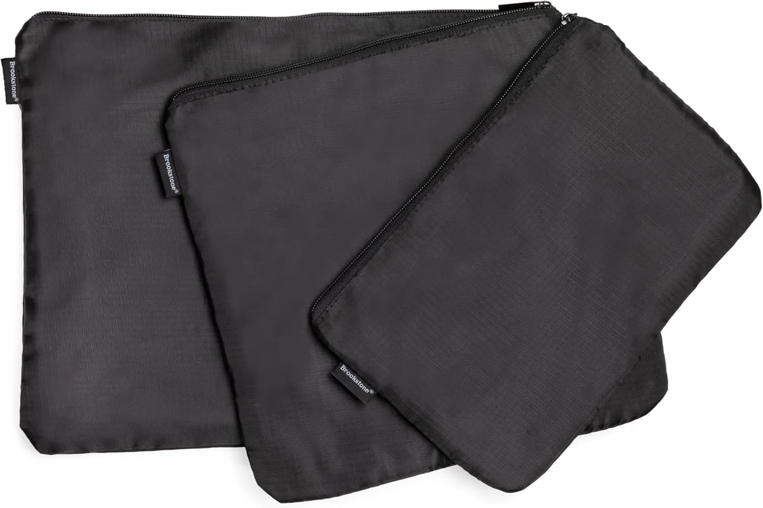 Brookstone Packing Cubes - 6 Piece Compression Packing Cubes for Travel - Tear Resistant Travel Essentials Bag Organizer Set, Black