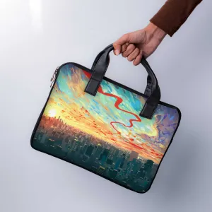 Brush Sky Laptop Sleeve With Handle