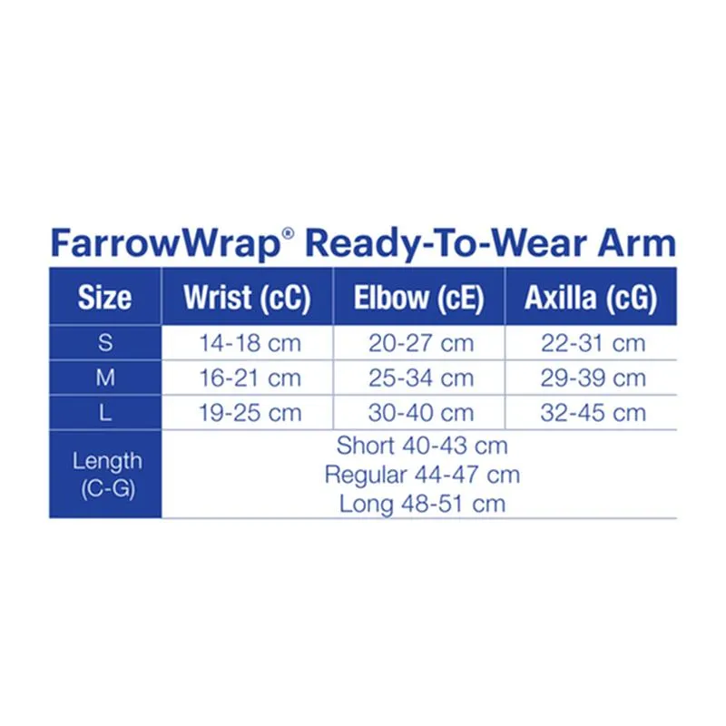 BX/1 JOBST FARROWWRAP LITE READY-TO-WEAR ARM WRAP 20-30 MMHG, LARGE REGULAR RIGHT, TAN
