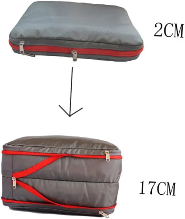 Cabilock Waterproof Compression Pack Storage Bags for Clothes Compression Bags Clothes Storage Bag Compress Bag Sealed Storage Bag Save Space Organizer Grey