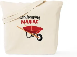 CafePress Landscaping MANIAC Tote Bag Reusable Natural Beige Canvas Shopping Bag