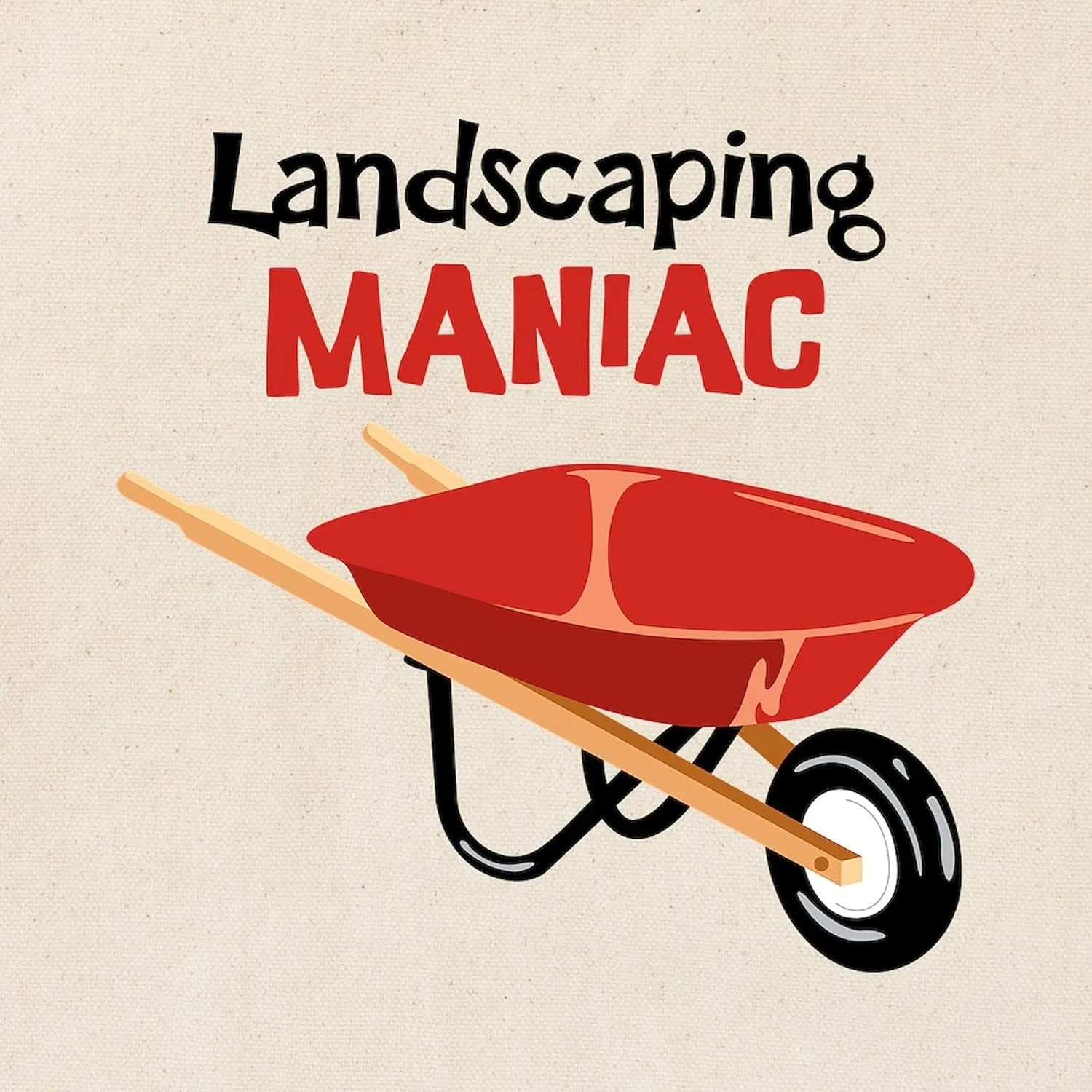 CafePress Landscaping MANIAC Tote Bag Reusable Natural Beige Canvas Shopping Bag