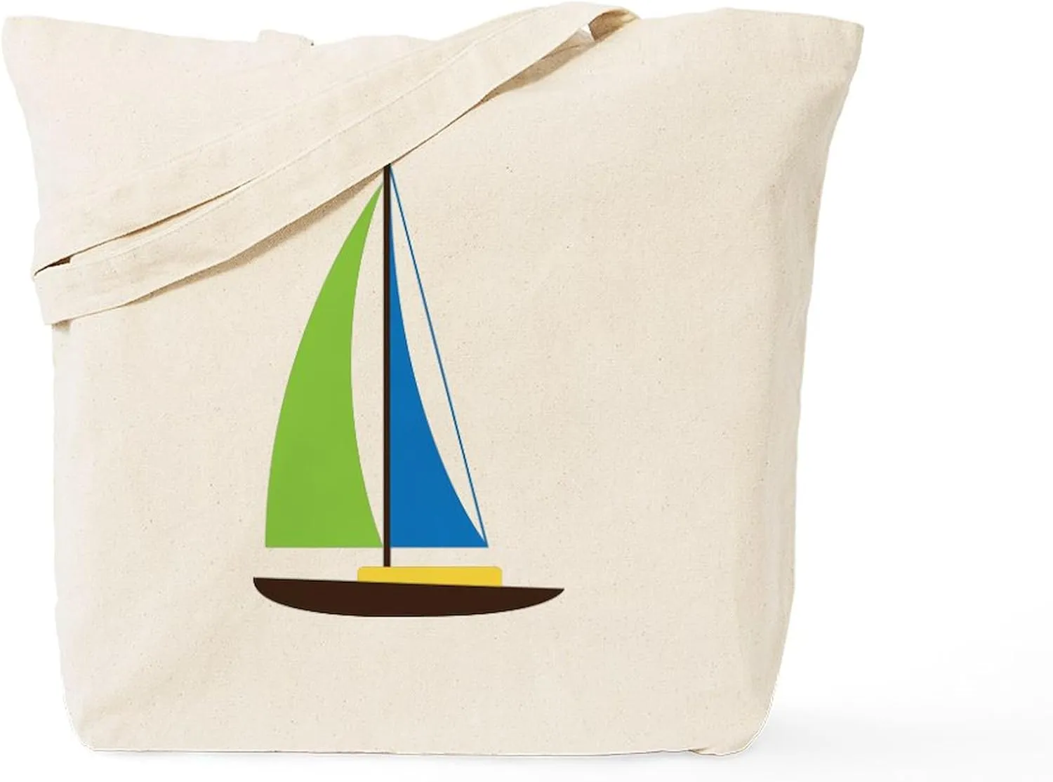 CafePress Sailing Boat Tote Bag Natural Canvas Tote Bag, Reusable Shopping Bag