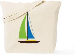CafePress Sailing Boat Tote Bag Natural Canvas Tote Bag, Reusable Shopping Bag