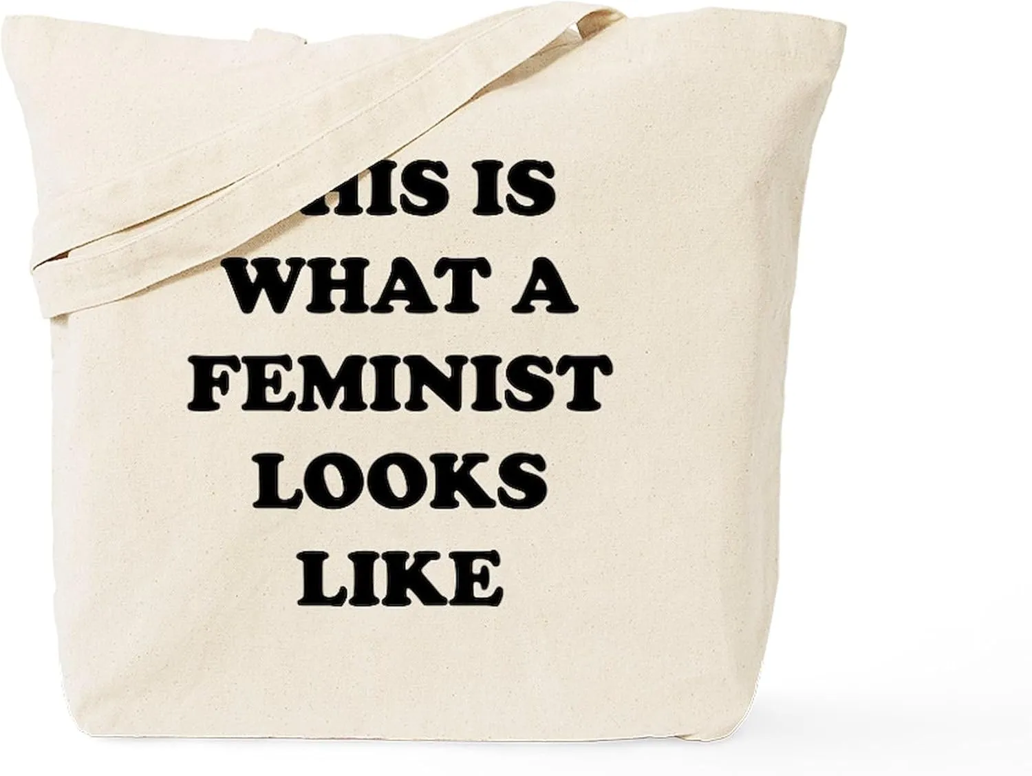 CafePress This Is What A Feminist Looks Like Tote Bag Reusable Natural Beige Canvas Shopping Bag