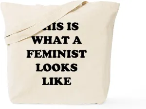 CafePress This Is What A Feminist Looks Like Tote Bag Reusable Natural Beige Canvas Shopping Bag