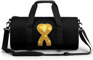 Cancer Awareness Ribbon Gym Bag Travel Waterproof Duffel Bag Carryon Overnight Bags Tote Bags for Sports