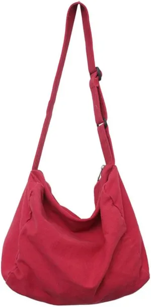 Canvas Messenger Bag Large Hobo Crossbody Bag Casual Travel Purse Black Shoulder Bag for Women Men Trendy