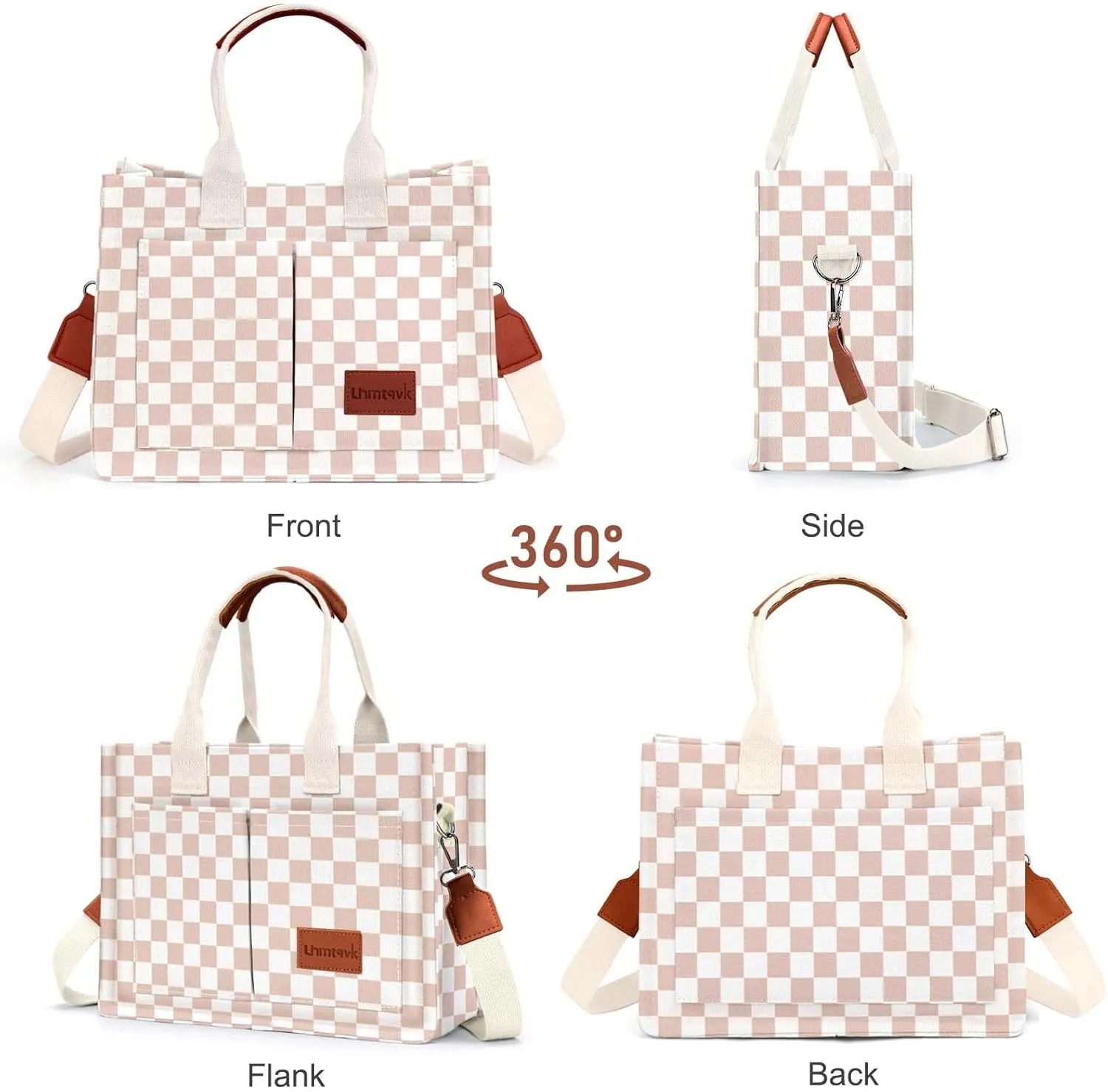 Canvas Tote Bag for Women, Large Work Purses Bible Tote